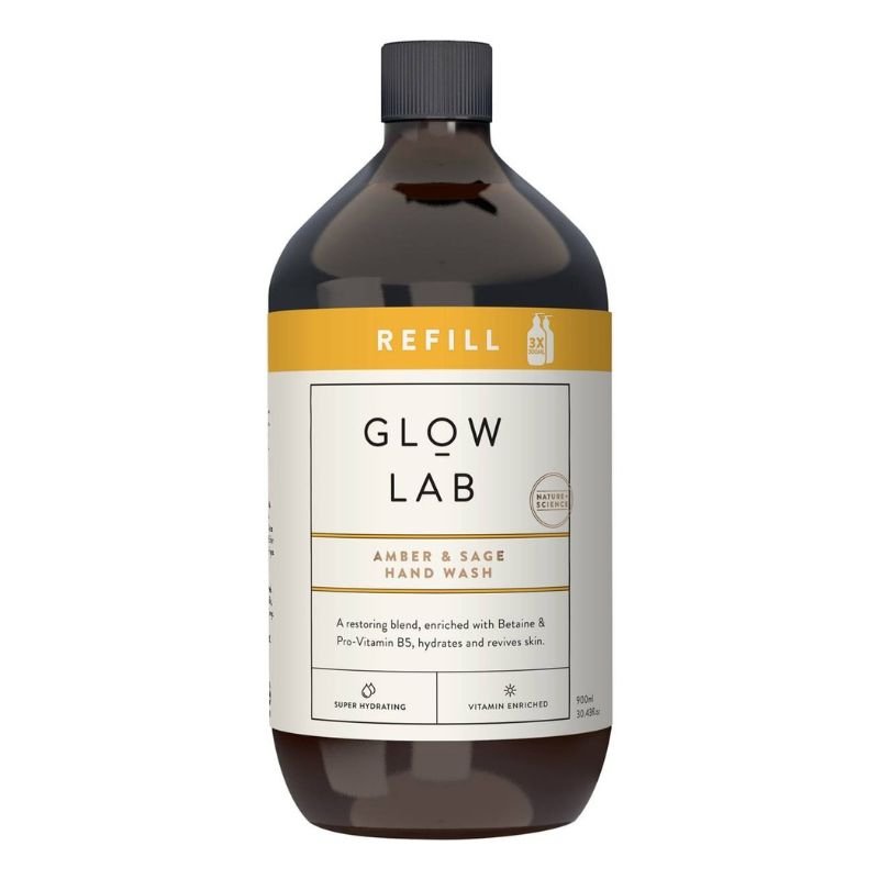 [Expiry: 02/2026] Glow Lab Amber & Sage Refill Hand Wash 900mL