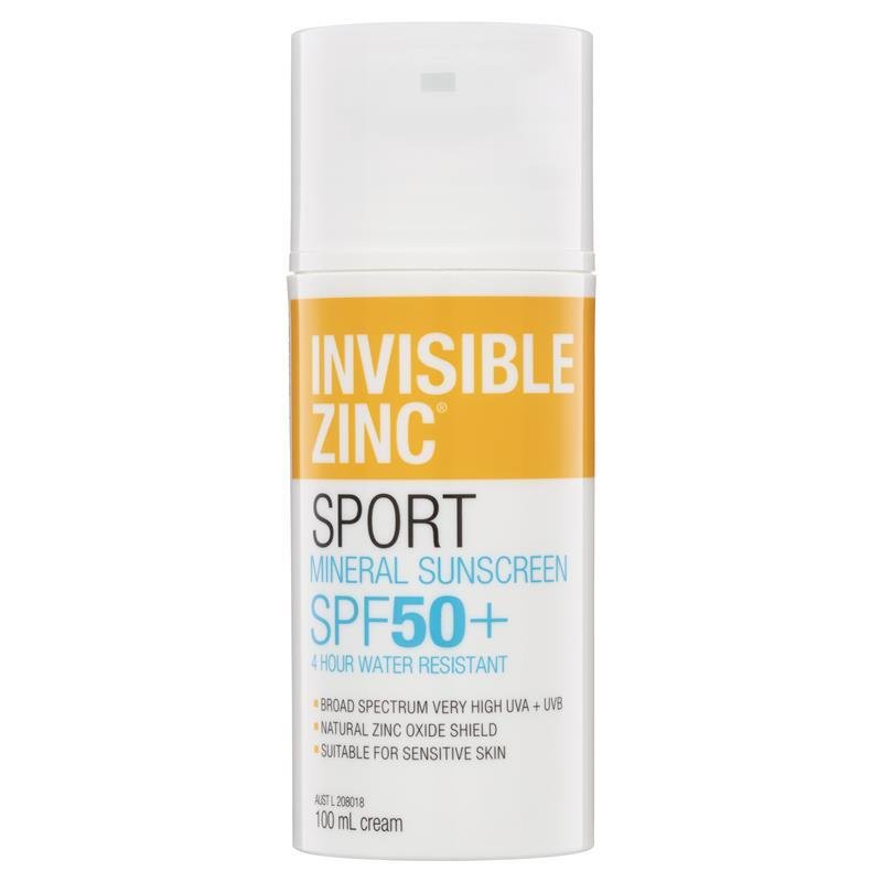 [Expiry: 11/2026] Invisible Zinc Sport Mineral Sunscreen SPF 50+ 100mL