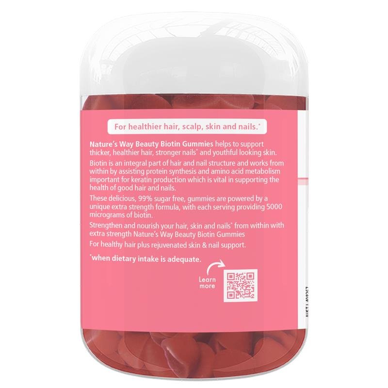 [Expiry: 05/2025] Nature's Way Beauty Biotin 40 Gummies