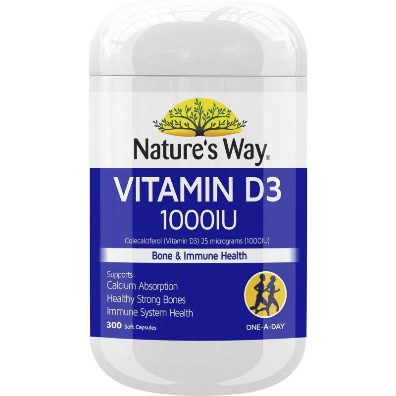 [CLEARANCE Expiry: 08/2024] Nature's Way Vitamin D3 1000IU 300 Tablets