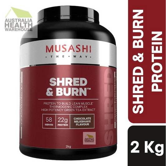 [Expiry: 06/2026] Musashi Shred & Burn Chocolate Milkshake Flavour 2kg