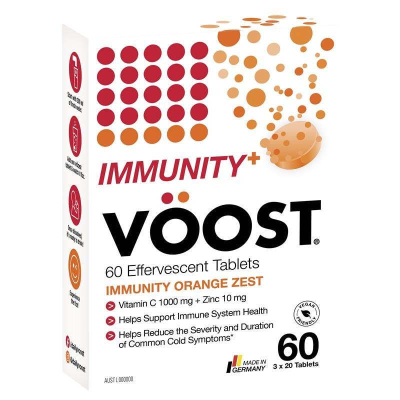 [Expiry: 04/2025] Voost Immunity Orange Zest Effervescent 60 Tablets