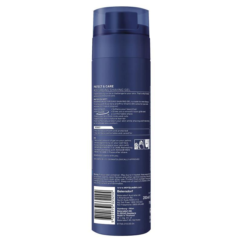 Nivea Men Protect & Care Moisturising Shaving Gel 200mL