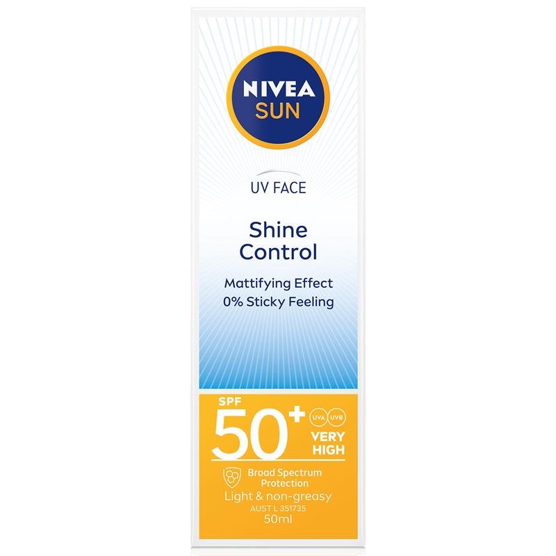 [Expiry: 10/2025] Nivea Sun SPF 50 UV Face Shine Control 50mL