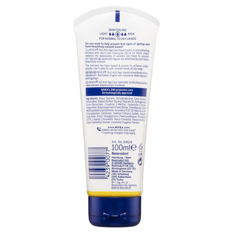 Nivea Hand Cream 3in1 Anti-Age Q10 100mL