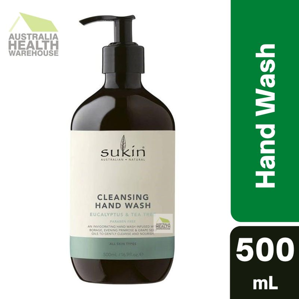 Sukin Cleansing Hand Wash Eucalyptus & Tea Tree 500mL