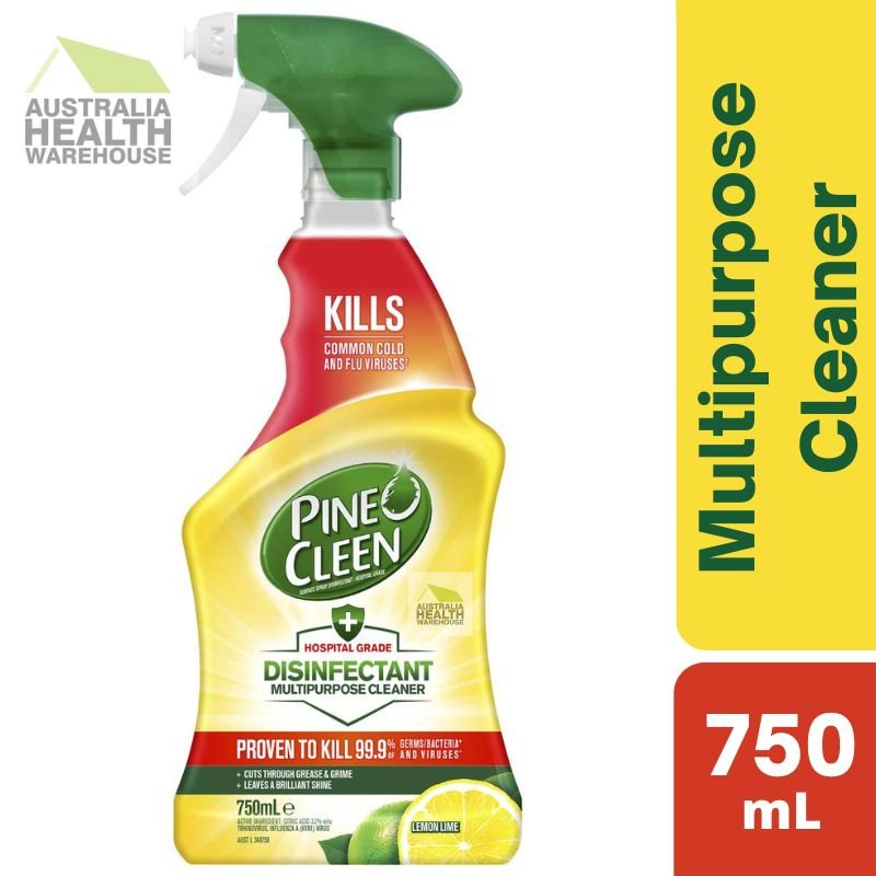 [CLEARANCE Expiry: 01/2025] Pine O Cleen Hospital Grade Disinfectant Multipurpose Trigger Spray Lemon Lime 750mL