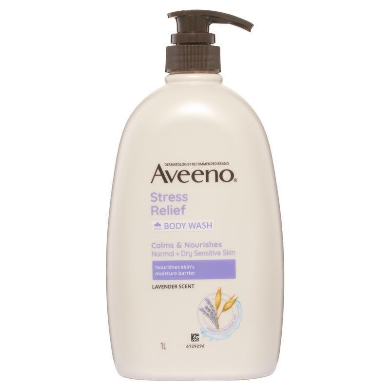 [MF Date: 31/05/2024] Aveeno Stress Relief Lavender Scent Body Wash 1 Litre