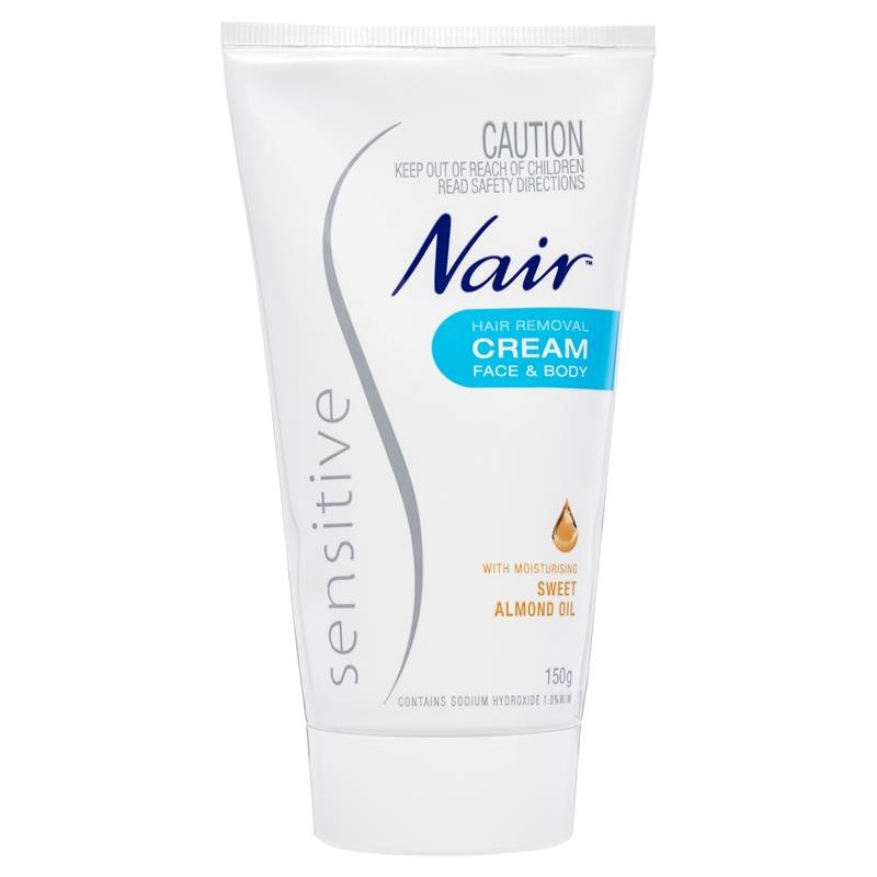 Nair Sensitive Hair Removal Cream Face & Body 150g February 2026