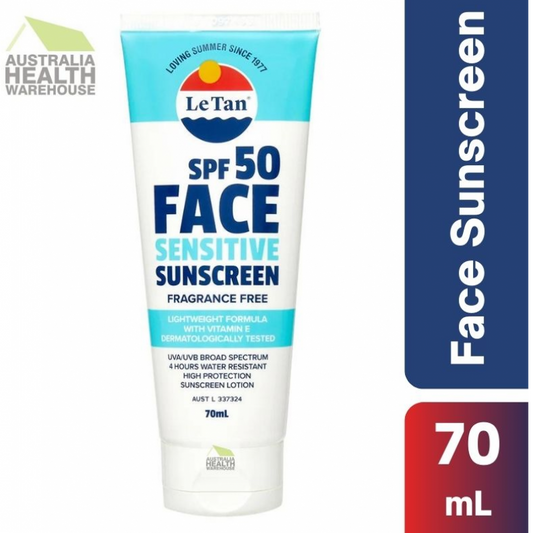 [Expiry: 05/2027] Le Tan SPF 50 Face Sensitive Sunscreen Lotion 70mL