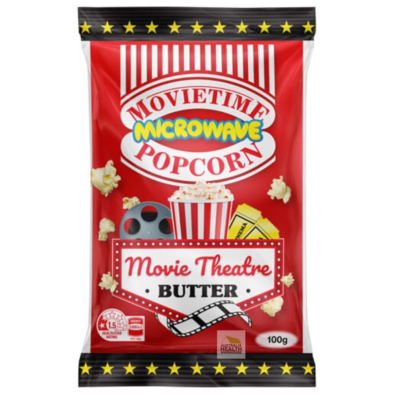 [Expiry: 12/05/2024] Movietime Microwave Butter Popcorn 100g