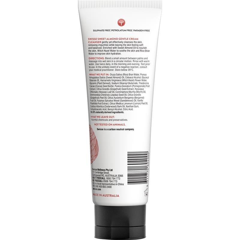 Swisse Sweet Almond Cream Cleanser 125 mL