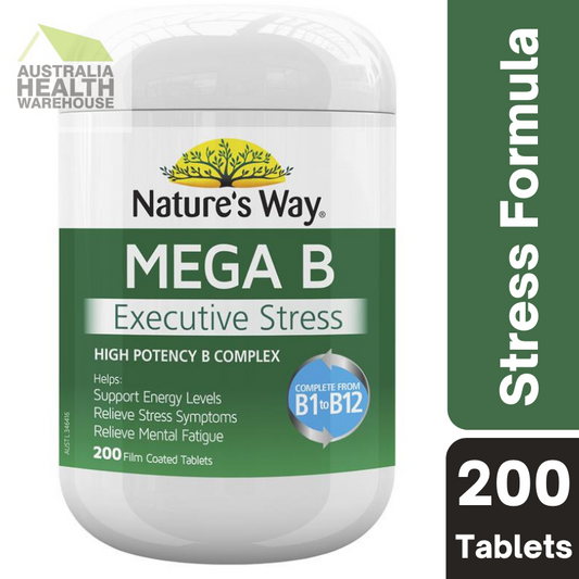 [Expiry: 08/2025] Nature's Way Mega B Executive Stress 200 Tablets