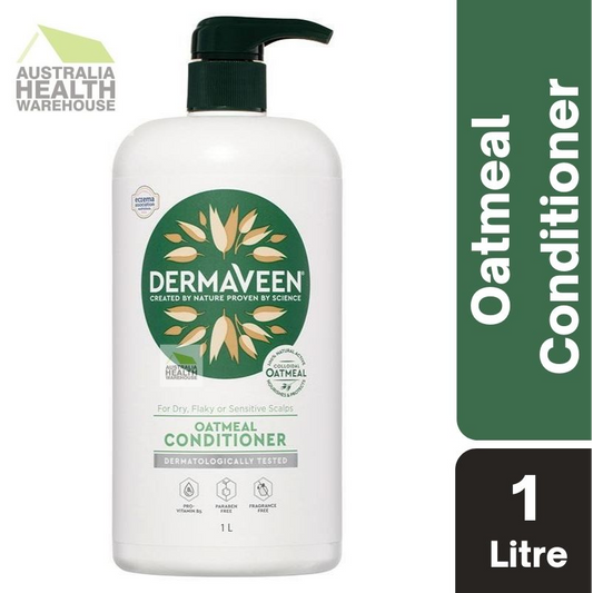 [Expiry: 06/2026] DermaVeen Oatmeal Conditioner for Dry, Flaky or Sensitive Scalps 1 Litre