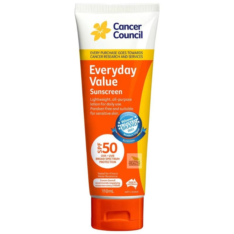 [Expiry: 09/2026] Cancer Council Everyday Value Sunscreen SPF 50 Tube 110mL