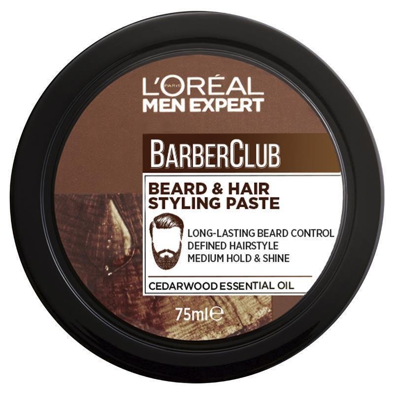 L'Oreal Men Expert Barber Club Beard and Hair Styling Paste - Medium Hold 75mL