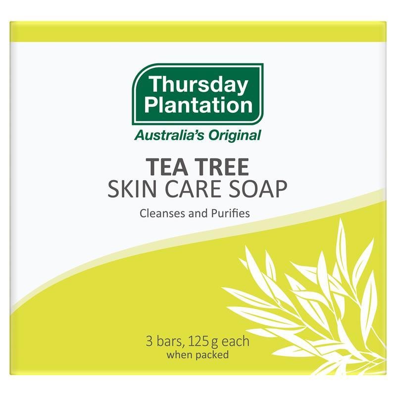 [Expiry: 08/2028] Thursday Plantation Tea Tree 3 Soap Bars x 125g