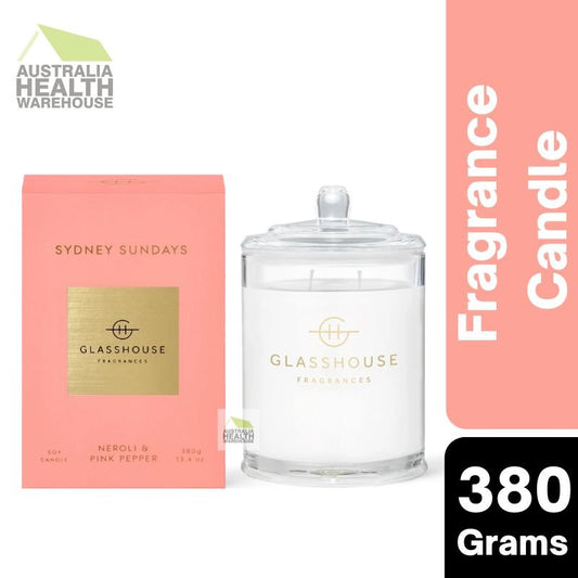 Glasshouse Fragrances Sydney Sundays Neroli & Pink Pepper 380g