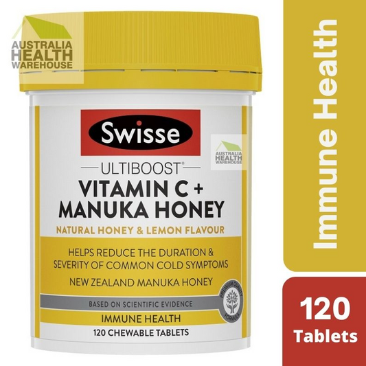 [Expiry: 06/2025] Swisse Ultiboost Vitamin C + Manuka Honey 120 Tablets