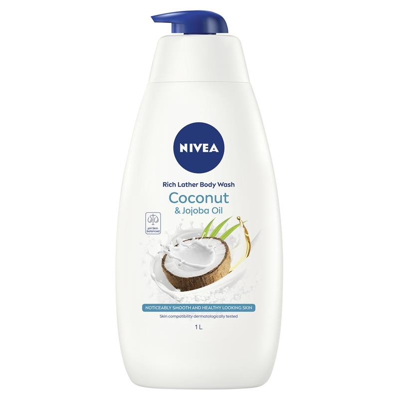 Nivea Rich Lather Coconut & Jojoba Oil Body Wash 1 Litre