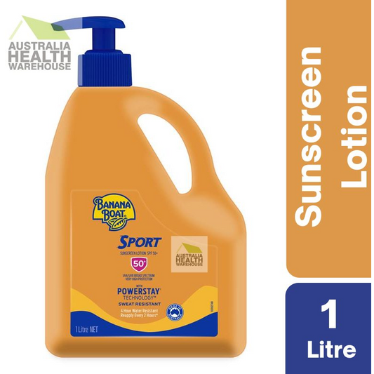 Banana Boat Sport Sunscreen SPF 50+ Lotion 1 Litre September 2023