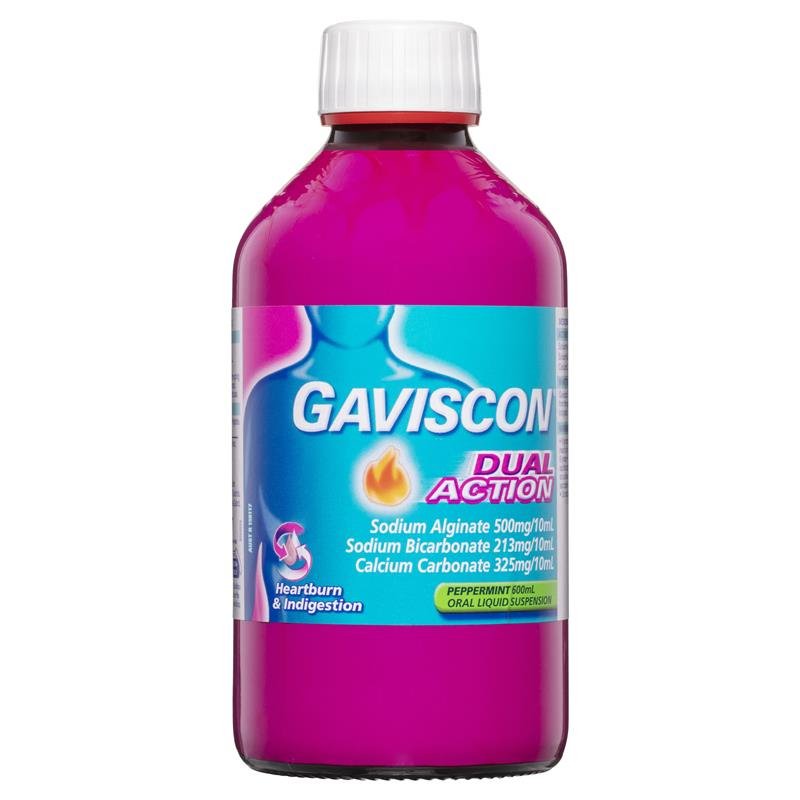 [Expiry: 01/2026] Gaviscon Liquid Dual Action Peppermint 600mL