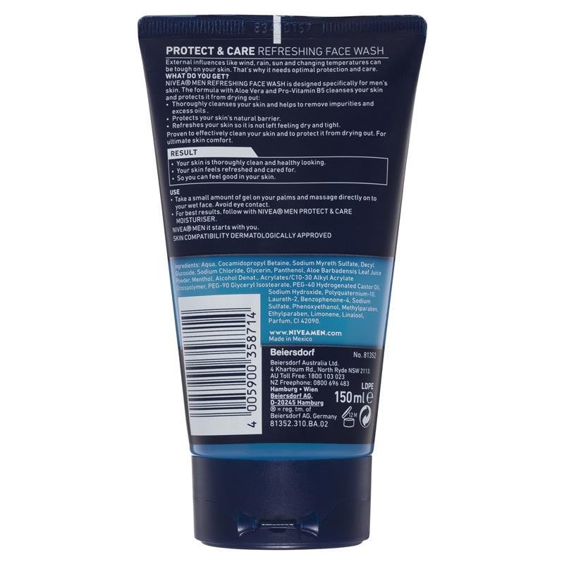 Nivea Men Protect & Care Refreshing Face Wash 150mL