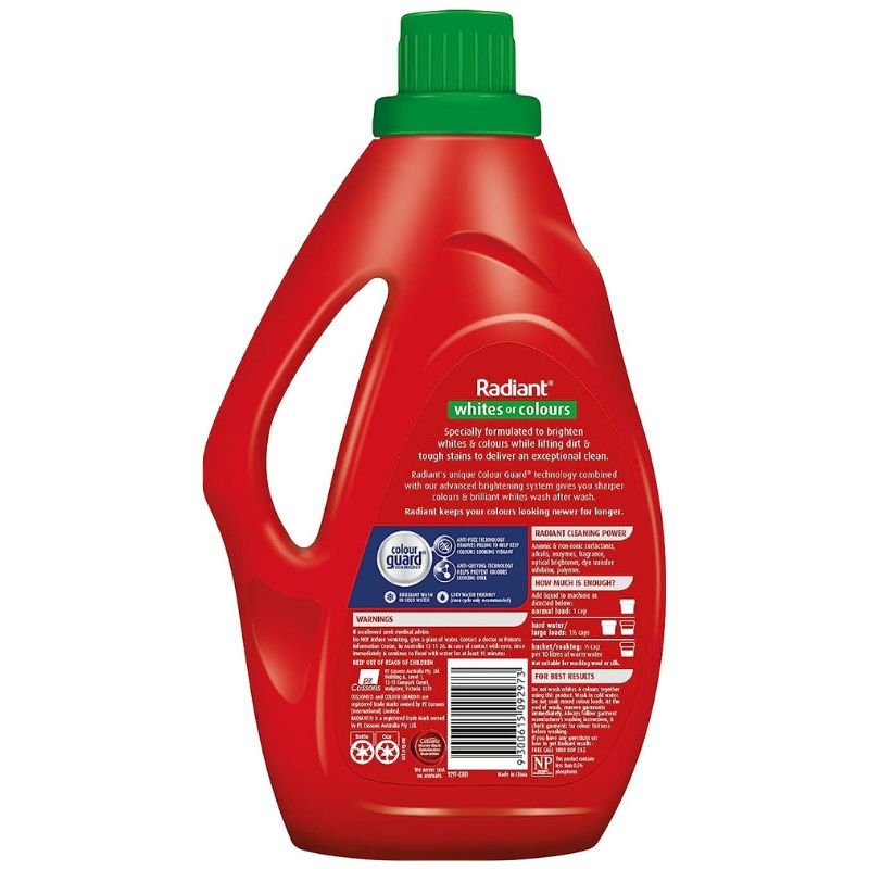 Radiant Laundry Detergent Liquid Whites or Colours Wash 1 Litre