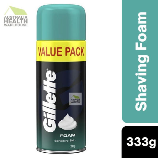 [Expiry: 09/2025] Gillette Shaving Foam Sensitive Value Pack 333g