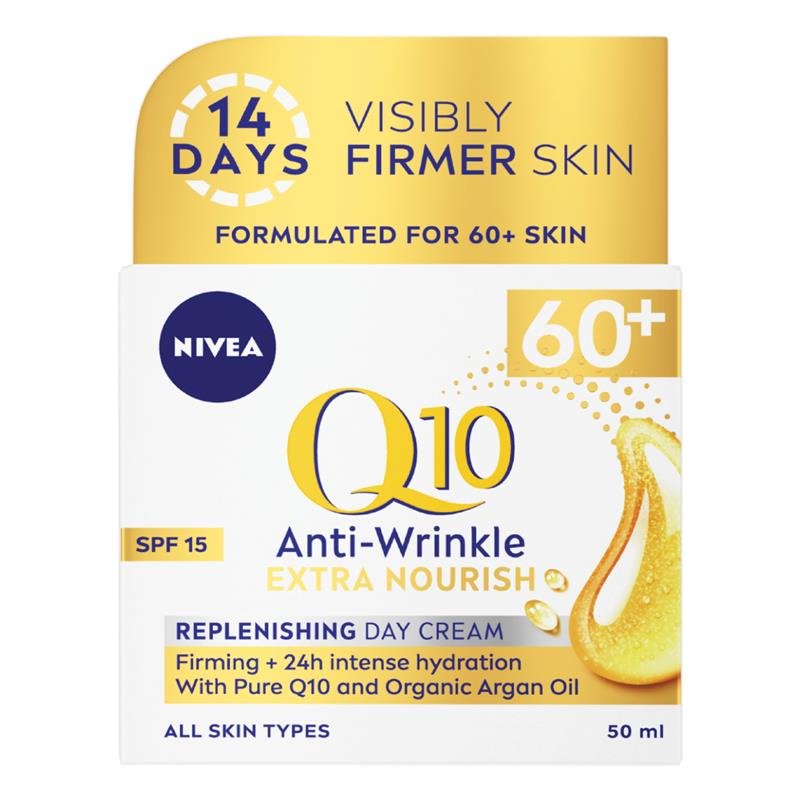 Nivea Q10 Anti-Wrinkle Day Cream for Mature Skin 60+ 50mL