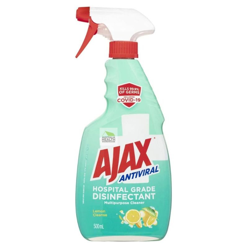 [Expiry: 03/2025] Ajax Hospital Grade Disinfectant Multipurpose Lemon Cleaner 500mL