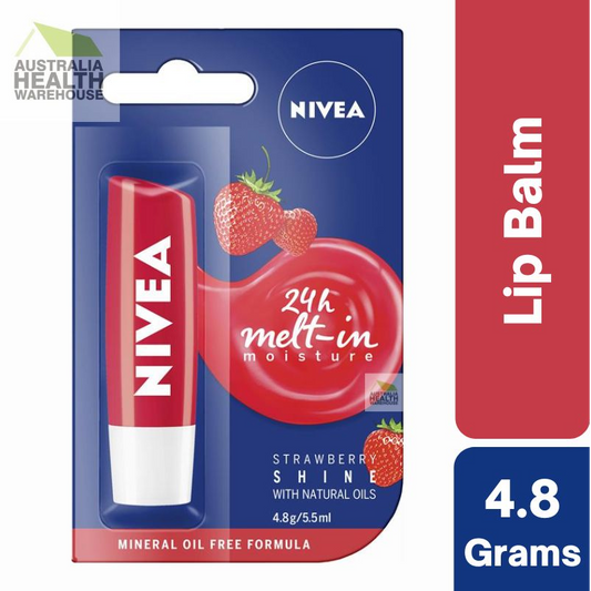 Nivea Lip Balm Strawberry Shine 4.8g