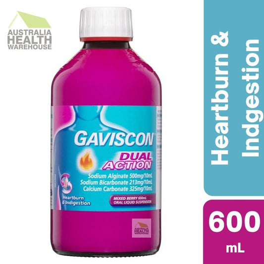 [Expiry: 02/2026] Gaviscon Liquid Dual Action Mixed Berry 600mL