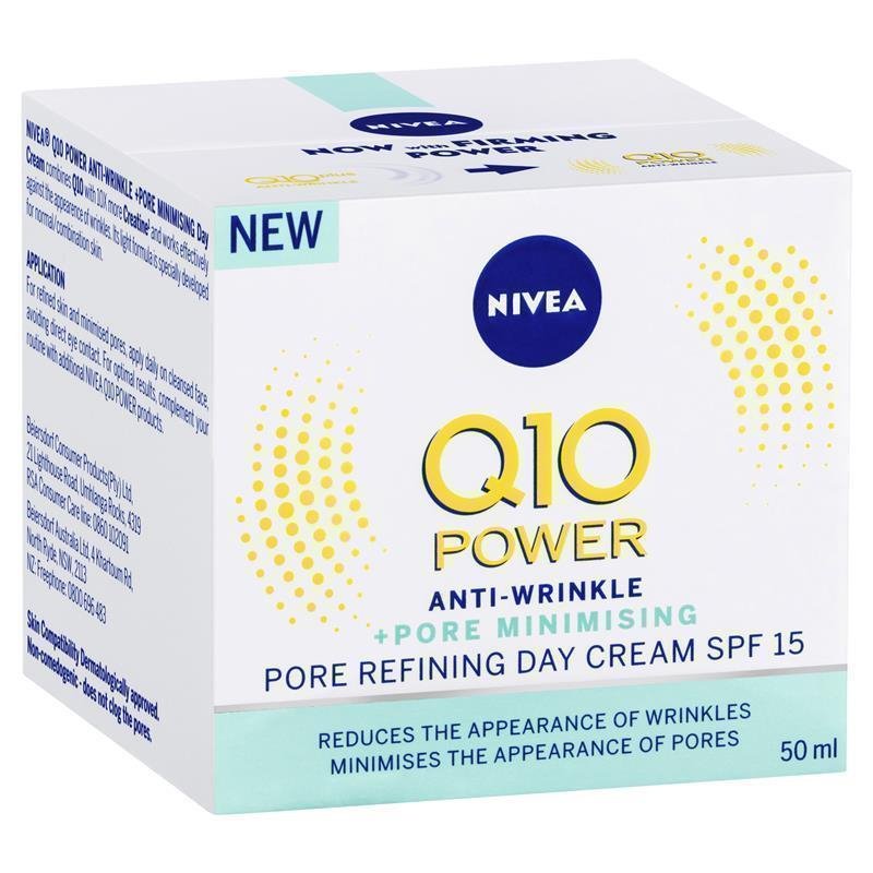 Nivea Q10 Power Anti-Wrinkle + Pore Minimising Day Cream SPF15 50mL