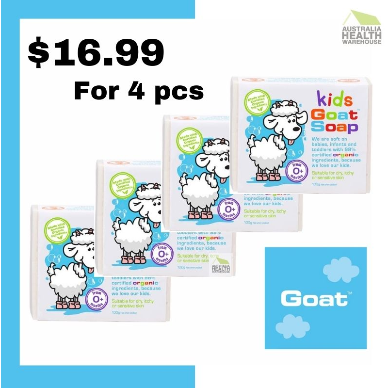 Goat Soap Kids Value Pack (4 x 100g Soap Bars)