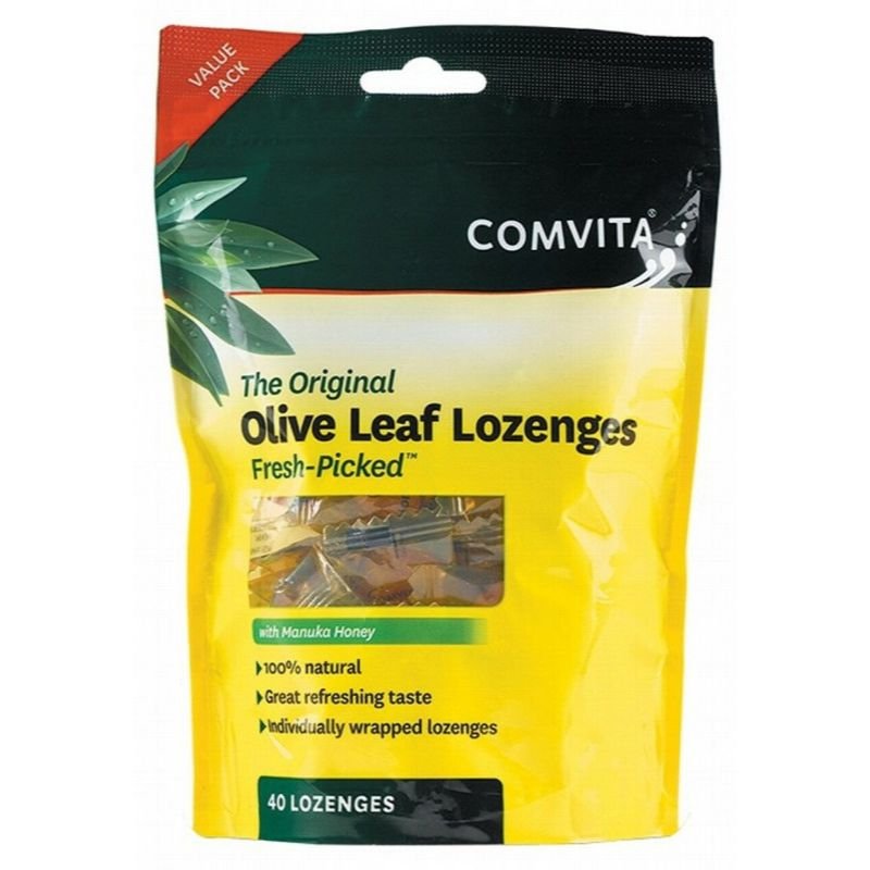 [Expiry: 10/2026] Comvita Olive Leaf Extract with Manuka Honey 40 Lozenges