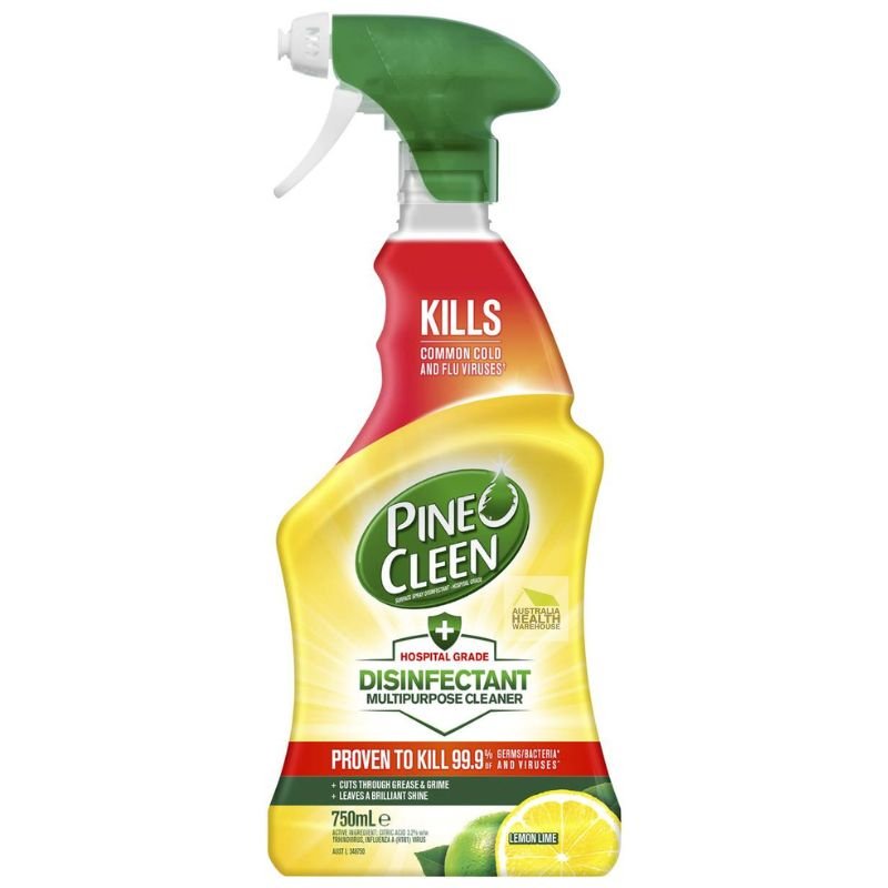 [CLEARANCE Expiry: 01/2025] Pine O Cleen Hospital Grade Disinfectant Multipurpose Trigger Spray Lemon Lime 750mL