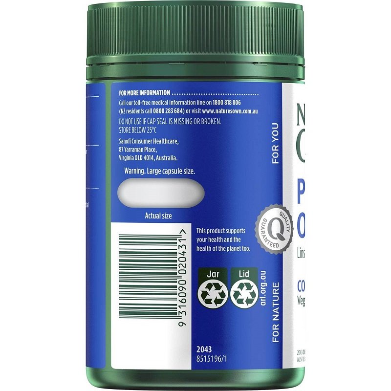 [CLEARANCE Expiry: 01/2025] Nature’s Own Plant Based Omega 125 Capsules