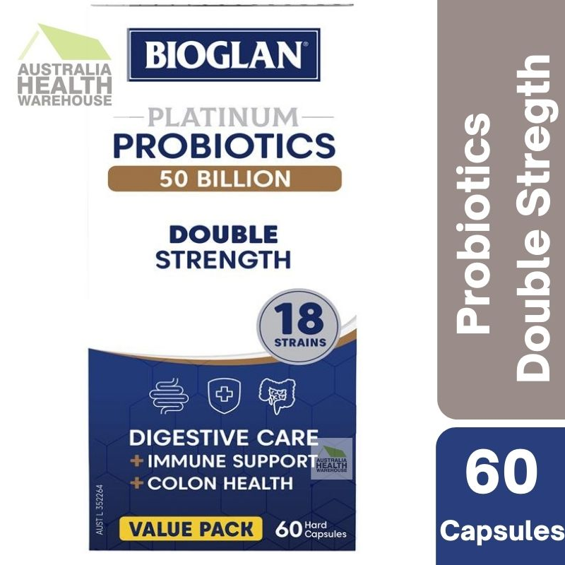 [Expiry: 04/2025] Bioglan Platinum Probiotics 50 Billion Double Strength 60 Capsules