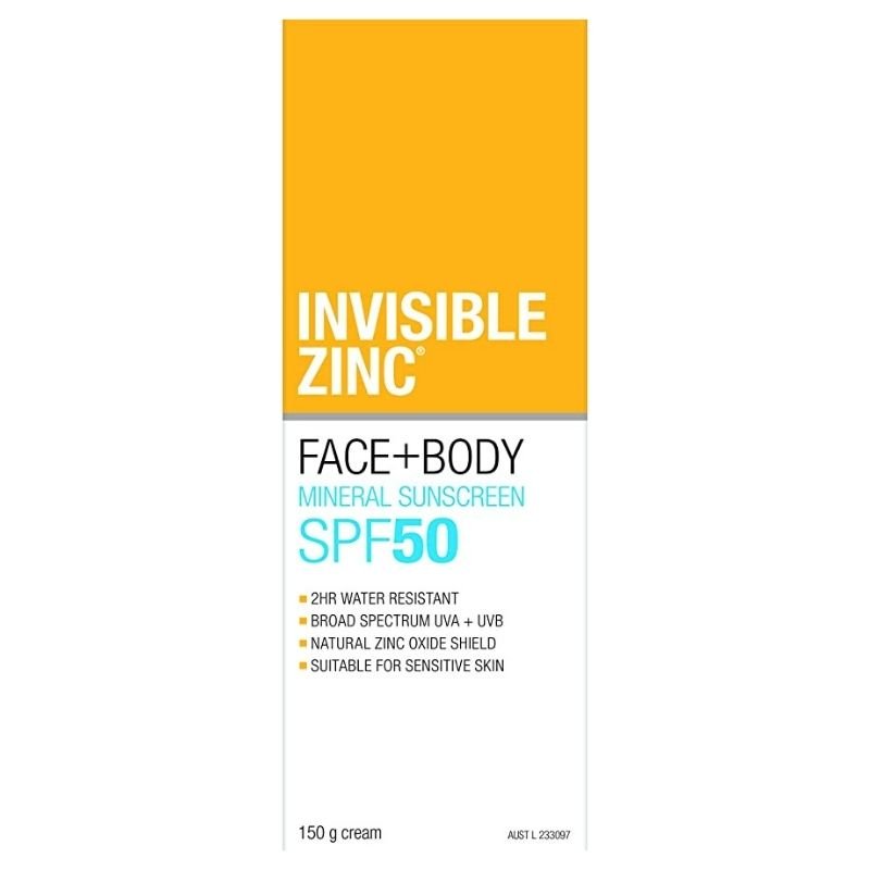 [Expiry: 04/2026] Invisible Zinc SPF 50+ Face and Body 150g