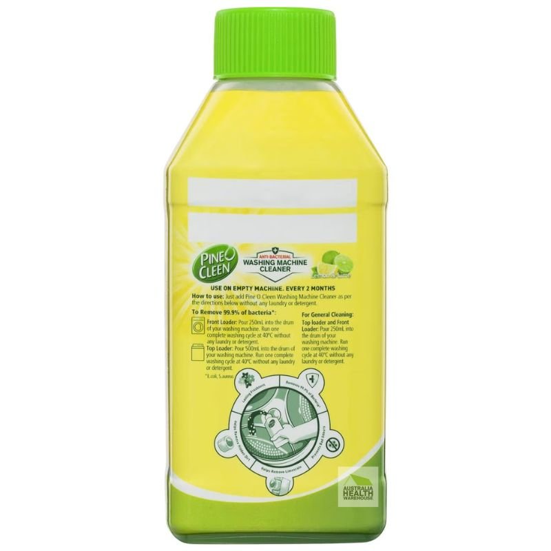 Pine O Cleen Antibacterial Washing Machine Cleaner Lemon & Lime 250mL