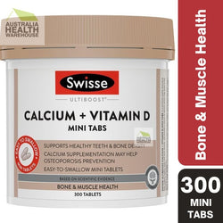 [Expiry: 10/2026] Swisse Ultiboost Calcium + Vitamin D 300 Mini Tablets