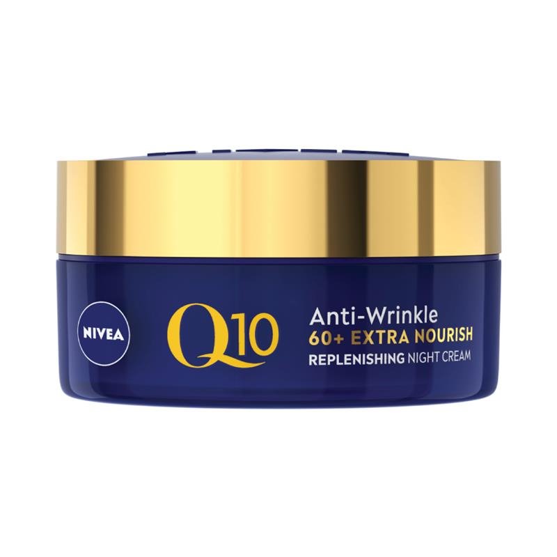 Nivea Q10 Anti-Wrinkle Night Cream 60+ for Mature Skin 50mL