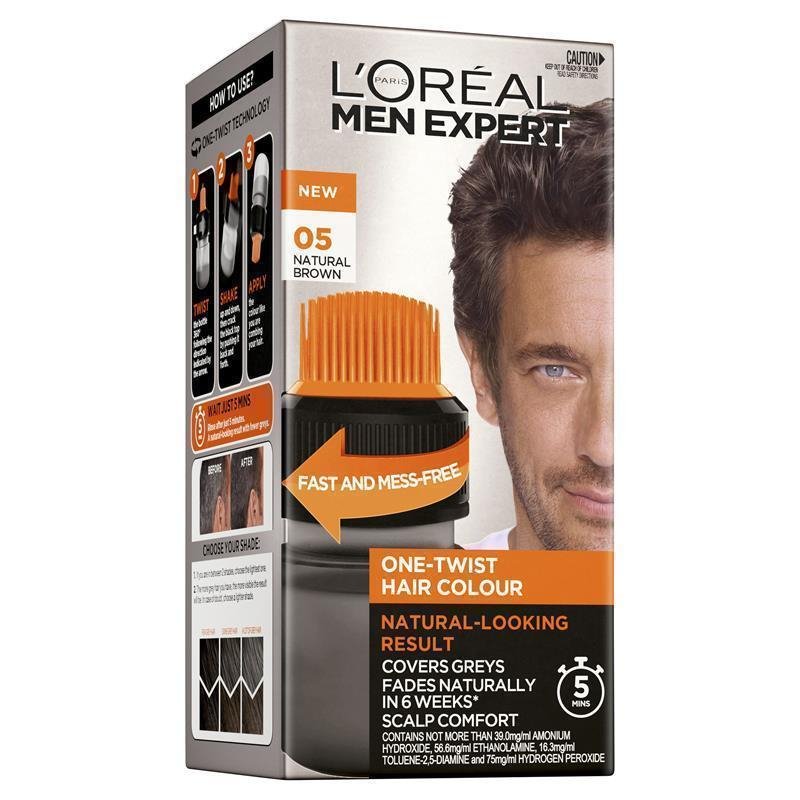 L'Oreal Men Expert One-Twist Hair Colour- Natural Brown 05 Box