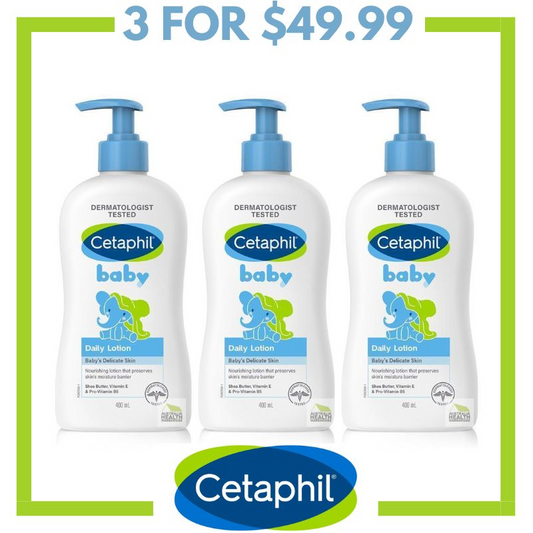 [Expiry: 04/2025] Cetaphil Baby Daily Lotion 400mL (3pcs)