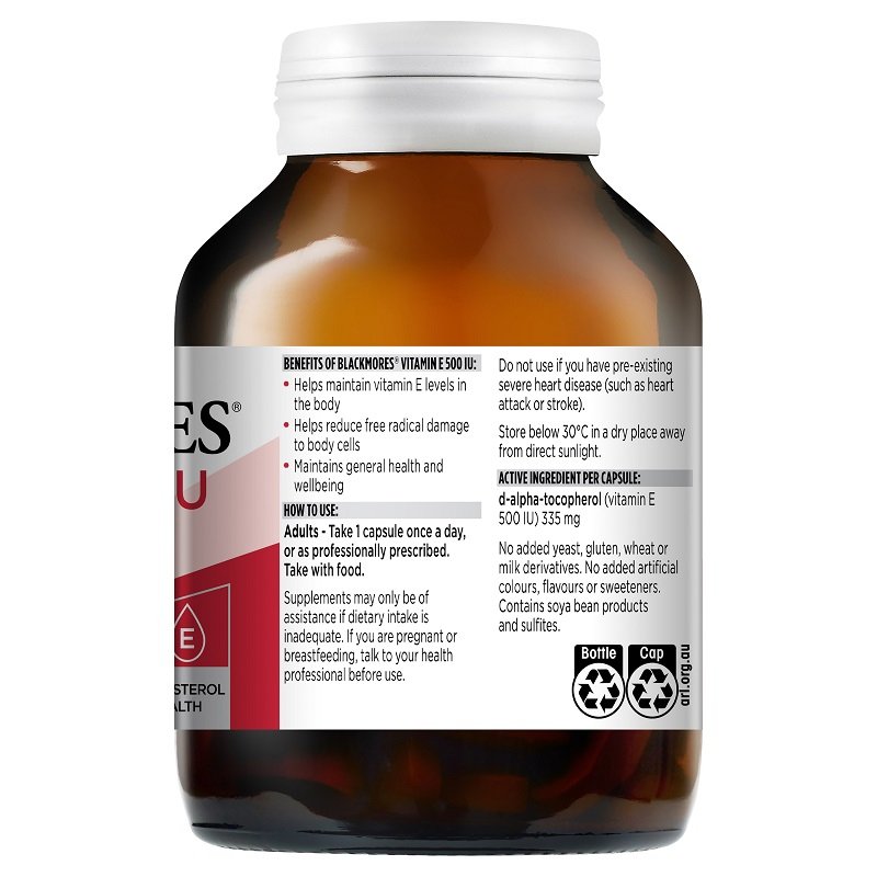 [Expiry: 06/2027] Blackmores Natural Vitamin E 500IU 150 Capsules