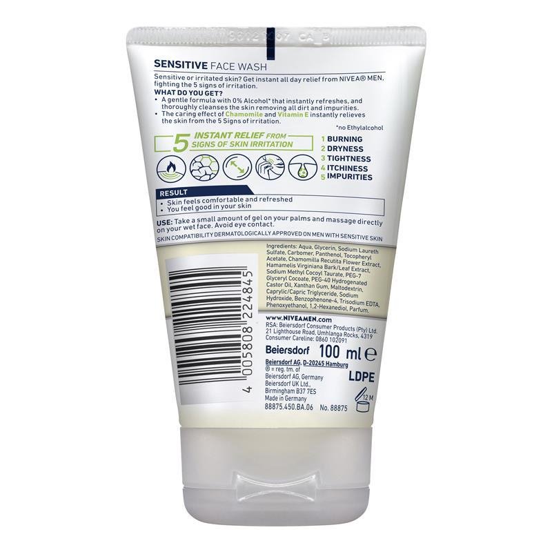 Nivea Men Sensitive Face Wash 100mL