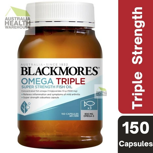 [Expiry: 07/2026] Blackmores Omega Triple Super Strength Fish Oil 150 Capsules