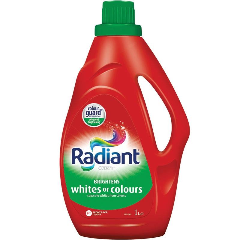 Radiant Laundry Detergent Liquid Whites or Colours Wash 1 Litre