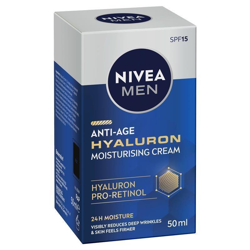 Nivea Men Anti-Age Face Moisturising Cream with Hyaluron SPF 15 50mL